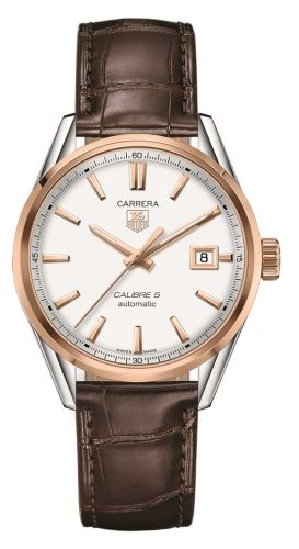 TAG Heuer Carrera Calibre 5 39 Stainless Steel / Rose Gold / Silver / Alligator